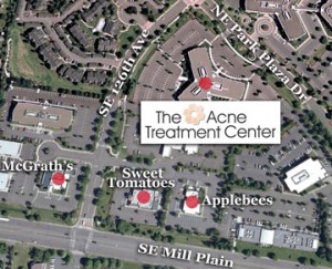 ariel map of acne treatment center